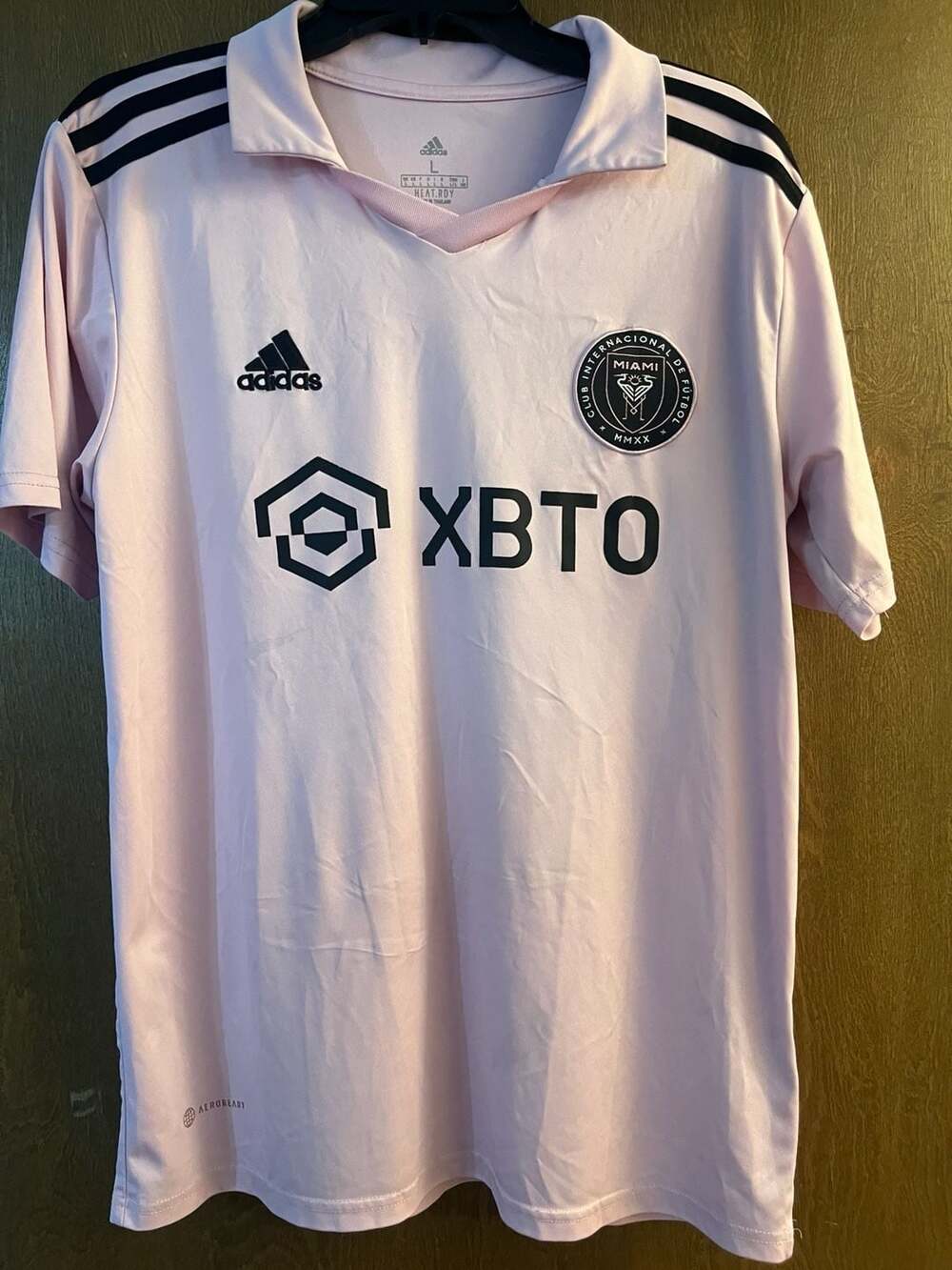 Adidas Inter Miami CF Messi 10 Home Jersey Size L Pink